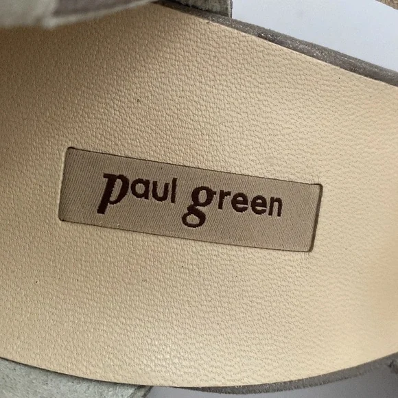 Paul Green Leather Strap Pumps Heels Tan US size 7